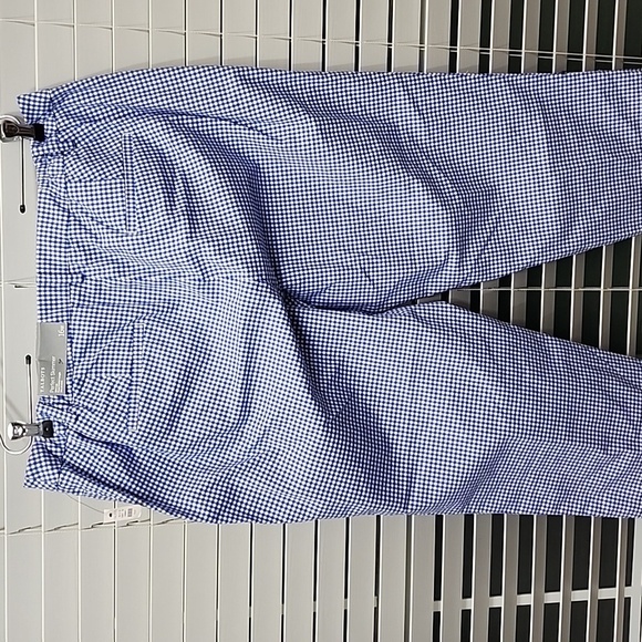 Talbots Perfect skimmers Pedal Pusher Blue checked sz 16W - Picture 3 of 10